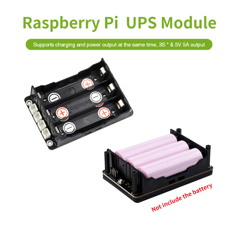 Raspberry Pi Uninterrupted Power Supply Ups 18650 - Ahududu Pi 5 UPS şapka desteği