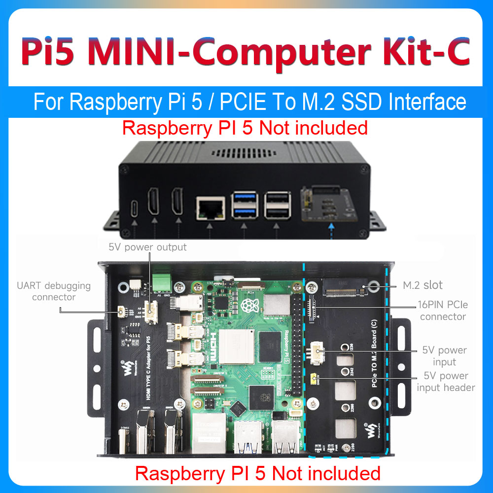 Argon One V3 M.2 Nvme Case - Raspberry Pi 5 Kutu Kasa Kiti-C